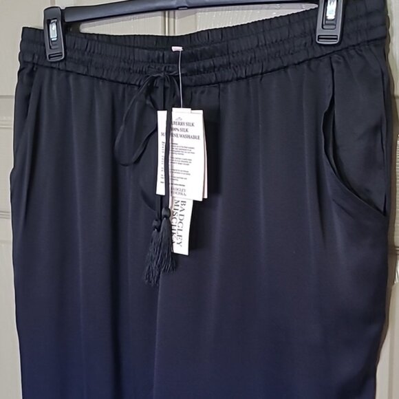 NWT Badgley Mischka silk leisure pants size large - Picture 2 of 8